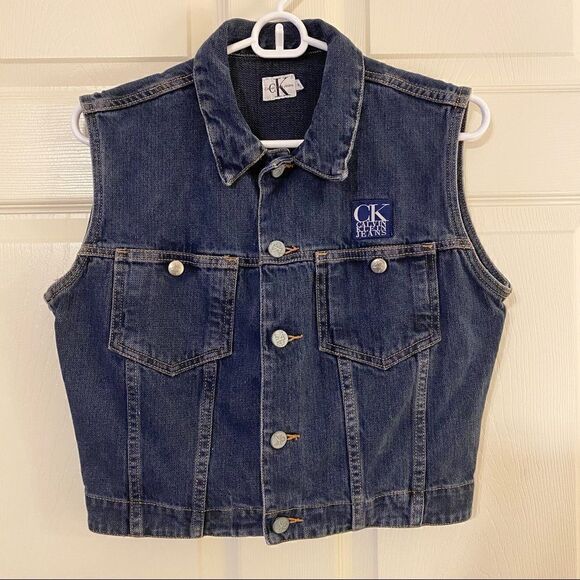 Calvin Klein Jackets & Blazers - Cropped Vintage CK Calvin Klein Vest Jacket
